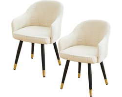 Verstelbare Stoelhoezen voor Armleuningen - Universele Stretch Hoezen voor Eetstoelen en Rocking Chairs - Bescherming en Stijl in Crème Wit