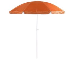 Verstelbare strand/tuin parasol oranje 200 cm - UV bescherming - Voordelige parasols