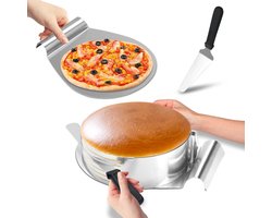 Verstelbare taartsnijder Roestvrijstalen taartvorm Mousse laagjes taart snijder Bakgerei set 4tlg Snijhulp 23-30cm