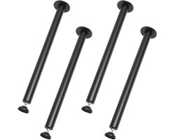 Verstelbare Tafelpoten 71 CM - Stalen Staaf Max. Belasting 544 Kg - Met Voeten, Geschikt voor Keuken, Werkbank, Gemakkelijk te Verplaatsen，Zwart