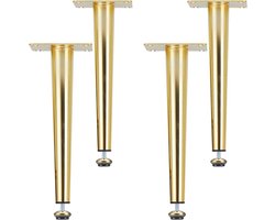Verstelbare Tafelpoten - Meubelpoten Set - Meubels Stabiliseren - Draagkracht 200kg Per Poot - 10-75 cm - Goud
