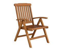 Verstelbare Tuinstoel van Teakhout - Teak Hout - Bruin - 110 x 61 x 68 cm