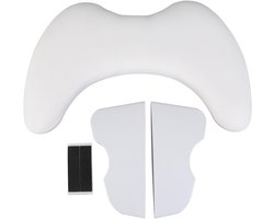 Verstelbare U-vormige Armsteun voor Manicure met PU Leren Kussen en Handsteun voor Nagelverzorging en Nagelstudio (Wit)