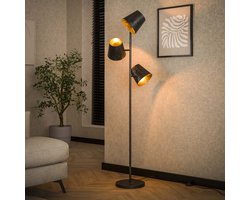Verstelbare Vloerlamp Jo 3-lamps, Ø18cm - Charcoal