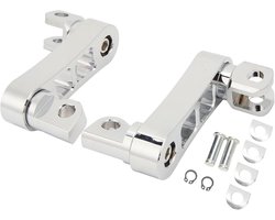 Verstelbare Voetsteunen Beugel - Aluminium Motorfiets Highway Voetsteun Montagekit - Motorfiets Beschermers en Voetsteun Verlengingsbeugel voor Revelling (Galvaniseren)