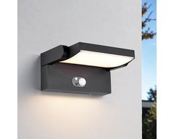 Verstelbare wandlamp Berlin met sensor - zwart | Ideale tuinlampen voor aan de muur, wand of schutting