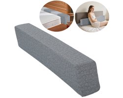 Verstelbare wigkussen voor in bed - Grijs hoofdeindekussen met hoge dichtheid, bedopeningvuller voor eenpersoons machinewasbaar, zachte vulling voor matras en hoofdeinde, rugleuningen, rugkussen voor in bed, kussen voor rechtop in bed zitten