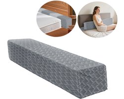 Verstelbare wigkussen voor in bed - Grijs hoofdeindekussen met hoge dichtheid, bedopeningvuller voor eenpersoons machinewasbaar, zachte vulling voor matras en hoofdeinde, rugleuningen, rugkussen voor in bed, kussen voor rechtop in bed zitten