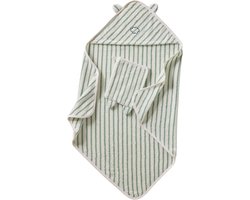 Vertbaudet Badcape - washandje - jacquardstrepen