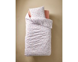 Vertbaudet Omkeerbare set dekbedovertrek + kussensloop RAINBOW FLOWERS, met gerecycled katoen