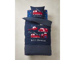 Vertbaudet Set dekbedovertrek + kussensloop voor kinderbed BRANDWEERMAN