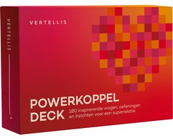 Vertellis Powerkoppel Deck - Vragenspel voor Koppels - Relatiespel, Kaartspel en Gesprekskaarten voor Volwassenen - 180 Vragen en Opdrachten - Relatie Cadeau, Valentijn, Bruiloft en Jubileum