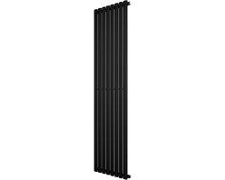 Verticaal design radiator ovaal - 1 kolom - zwart - 1800 x 480 mm