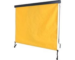 Verticaal zonnescherm MCW-F42, verticaal zonnescherm privacy scherm buiten rolgordijn, UV-bescherming 50 stof ~ 250x180cm, geel