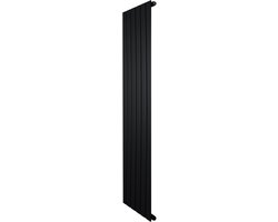 Verticale design radiator vlakke panelen - 1 kolom - zwart - 1600 x 420mm