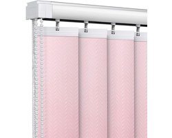 Verticale Jaloezieën - Lamellen Gordijn - Ramen Afschermen - 180° Draaibare Lamellen - 120cm x 250cm - Roze