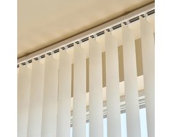 Verticale Jaloezieën - Lamellen Gordijnen - Privacy en Licht - Aluminium Rails - 100x210cm - Wit