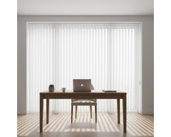 Verticale Jaloezieën - Lamellen Gordijnen - Privacy Thuis - 50% Lichtfiltering - 95cm x 80cm - Wit