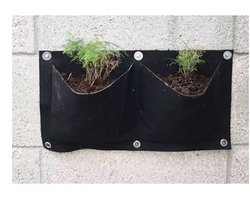 Verticale tuin - Hangende tuin -2-vaks - Muurzak voor planten - Plantenzak - Muurtuin - Kruidentuin aan de muur - Zak voor planten op balkon - indoor/outdoor - Muurzak voor planten - CHPN