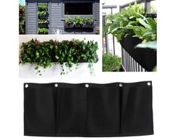 Verticale tuin - Hangende tuin -2x 4-vaks - Muurzak voor planten - Plantenzak - Muurtuin - 76CM - Kruidentuin aan de muur - Zak voor planten op balkon - indoor/outdoor - Muurzak voor planten - CHPN