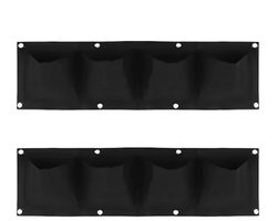 Verticale tuin - Hangende tuin -2x 4-vaks - Muurzak voor planten - Plantenzak - Muurtuin - Kruidentuin aan de muur - Zak voor planten op balkon - indoor/outdoor - Muurzak voor planten - CHPN