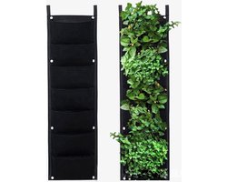Verticale tuin plantenzakken - hangende tuin - moestuin - 7 vakken - 100 x 30 cm - plantenzak - hangtuin - plantenhanger binnen - plantenbak