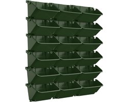 Verticale wandbloempot met 18 vakken van duurzaam materiaal, ideaal voor tuin, balkon en binnenplaats om planten stijlvol te decoreren en ruimte te besparen