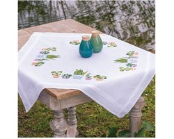 Vervaco - Tafelkleed kit - 80 x 80cm - Kamerplanten - PN-0199685