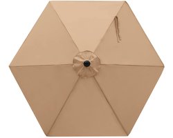 Vervangend doek voor een parasol van 2,7 meter met 6 baleinen - Alleen het doek