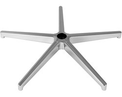 Vervangend Onderstel voor Bureaustoel, 71 cm (28 Inch) Robuust Onderstel, 1136 Kg (2500 Lbs) Statisch Draagvermogen, Universeel Onderstel voor Bureaustoel met Versterkte metalen Poten, Zilver