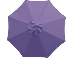 Vervangend parasoldoek met 8 baleinen – UV-bestendige parasolhoes (alleen de bovenkant) – Compatibel met de meeste parasols voor tuin, achtertuin en strand, Paars,3m