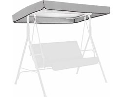 Vervangend zonnedak voor schommelbank - universeel - 1 stuk - zilver - stof - 191 x 120 cm