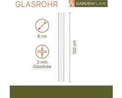 Vervangende Glazen Buis voor Terrasverwarmers - Hittebestendig en Duurzaam