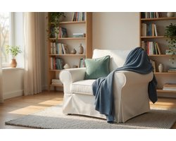 Vervangende Hoes IKEA Ektorp Eetkamerstoel Wit – 100% Katoen Stoelhoes 104x88x88 cm – Klittenband Sluiting – Ganeey