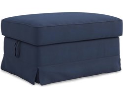 Vervangende Hoes voor Ektorp Voetenbank - Katoen, Blauw, 82 x 62 x 44 cm