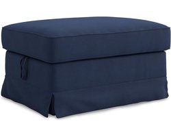 Vervangende Hoes voor IKEA Ektorp Voetenbank - 100% Katoen, Blauw, 82 x 62 x 44 cm