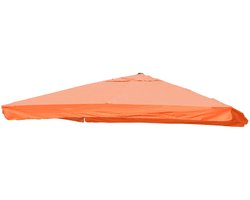 Vervangende hoes voor luxe zweefparasol MCW-A96 met flap, parasolhoes, 3x3m (Ø4,24m) polyester 3kg ~ terracotta