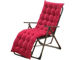 Vervangende Kussens - Stoelkussens Ligbed - Ontspannen Buiten - Zacht Katoen & Vezel - 153 x 53 cm - Paars