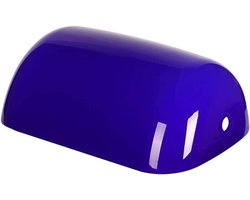 Vervangende Lampenkap - Glazen Kap - Bureau Verlichting - Echt Glas Materiaal - 225 cm Breed - Blauw