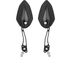 Vervangende Motor Achteruitkijkspiegels, Universele Zijkanten Spiegels met 8mm/10mm Schroeven voor Motorfietsen - Zwart, Duurzaam en Stijlvol