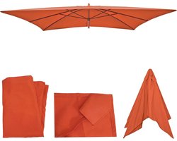Vervangende parasolhoes 2x3m voor houten parasols - terracotta