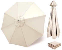 Vervangende parasolkap - Waterdichte parasol voor buitenpatio - B&B, café, tuinzonwering, zon- en regenbestendige parasolhoes - Vervangbaar - Vervangende stof, offset hangende parasol, vervangende bovenkant - 3 m