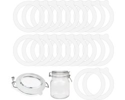 Vervangende Rubber Ringen voor Weckpotten 70 x 95 mm - Silicone Seals voor Luchtdichte Bewaring, Set van 20 voor Conserveren en Opslag