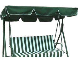 Vervangende Schommelkap - Luifel Vervanging - Bescherming Tuinmeubelen - Scheurbestendig Polyester - 164x114x15cm - Legergroen