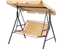 Vervangende schommelstoelbekleding voor schommelbank, stoelbekleding voor tuinstoel, voor buiten, 2-3-zits, beige, 85 x 48 x 48 cm