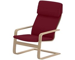 Vervangende stoelhoes, speciaal ontworpen voor Ikea Pello stoelbekleding (rood katoen)