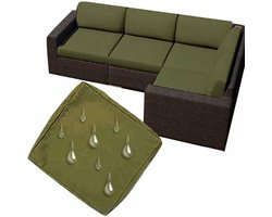Vervanging outdoor kussenhoezen waterdicht, 50x50 60x60 tuinbank zitkussen Slipcover met rits, afneembare patio kussenhoezen voor binnen buiten rotan Furnitur(Color22,60x55x10cm)
