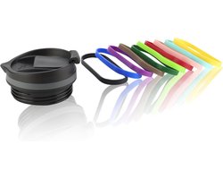 Vervangingsdeksel voor Thermobeker 210ml - FlipTop Deksel met Dichting en Rubberen Hoes - BPA Vrij