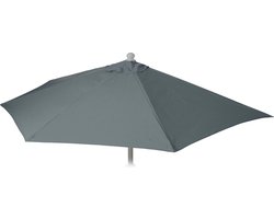 Vervangingshoes voor Parla halfronde parasol, parasolhoes vervangingshoes, 300cm stof/textiel UV 50+ 3kg ~ antraciet