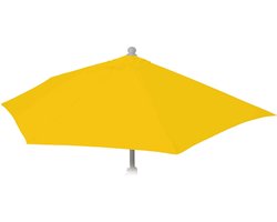 Vervangingshoes voor Parla halfronde parasol, parasolhoes vervangingshoes, 300cm stof/textiel UV 50+ 3kg ~ geel